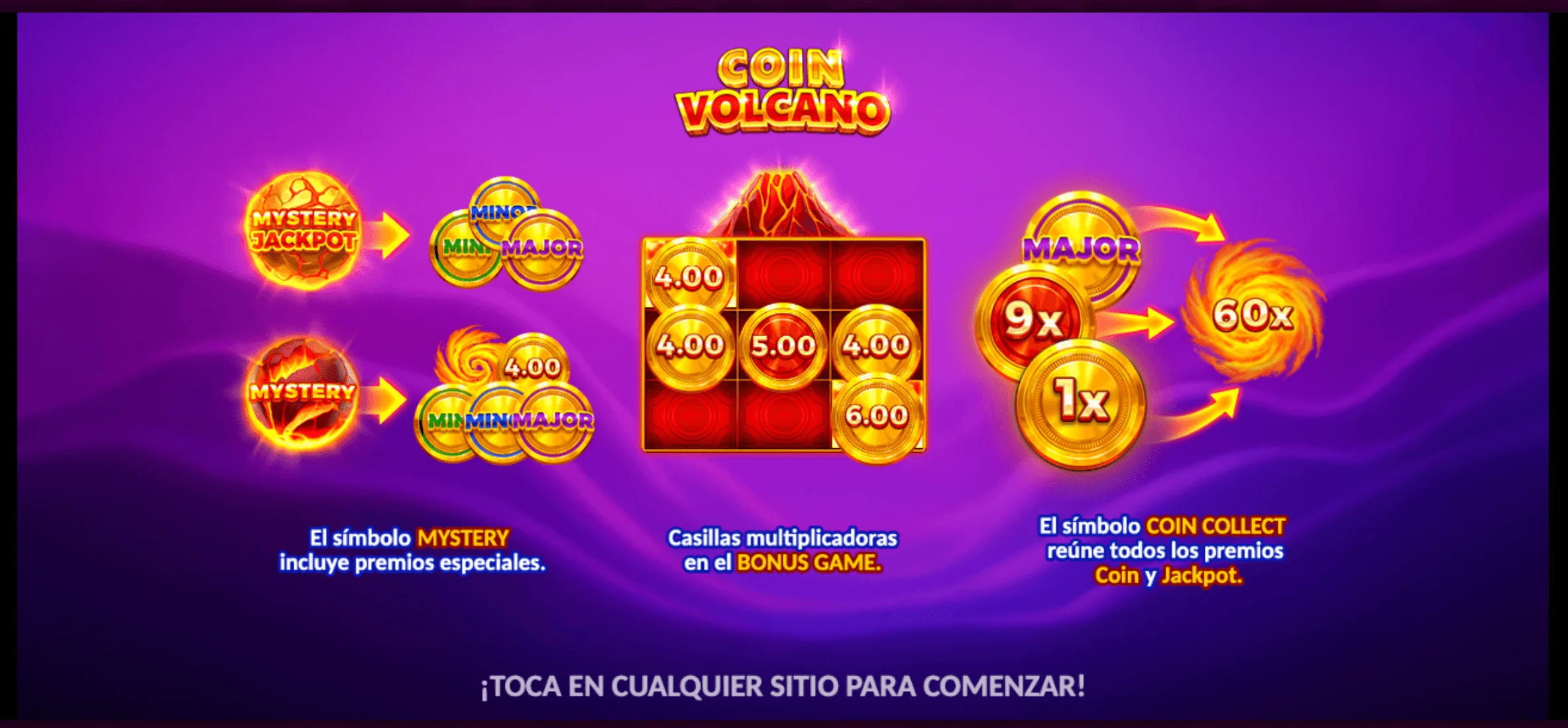 Símbolos de Coin Volcano